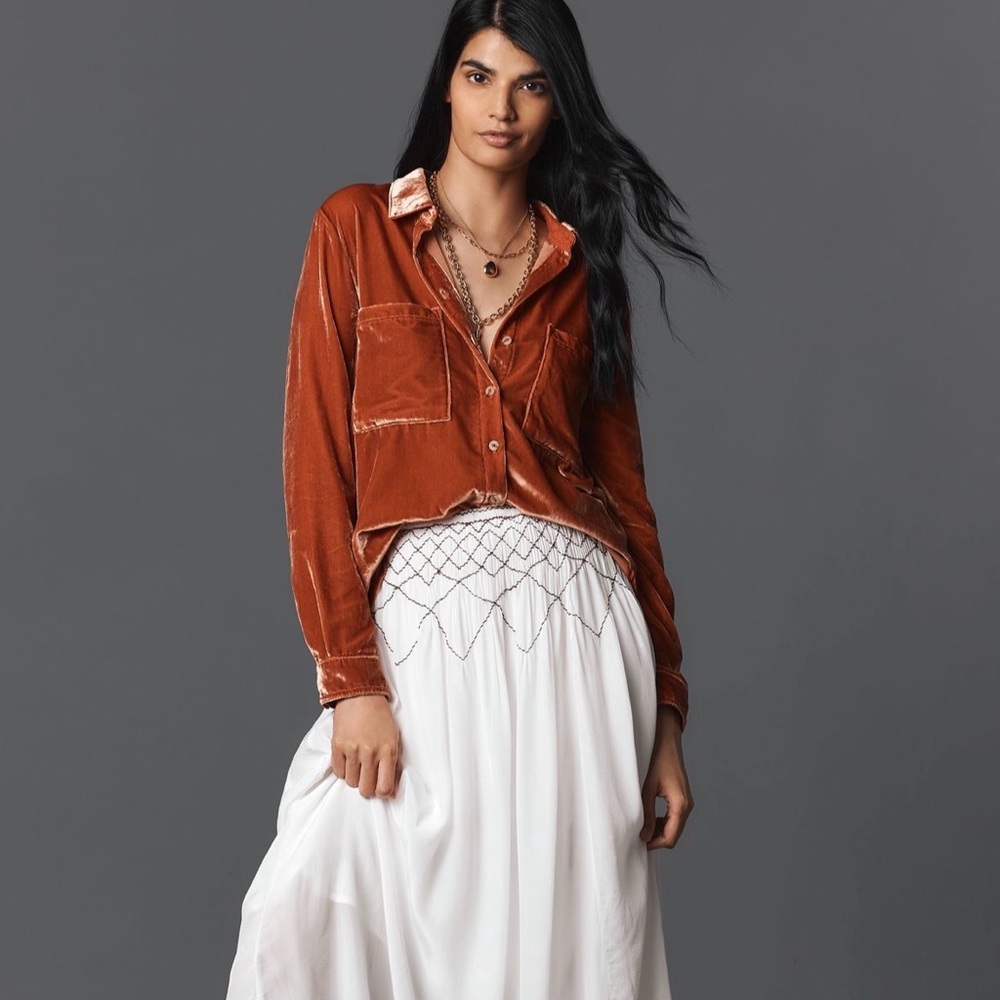 Hadley Velvet Relaxed Button Down Shirt